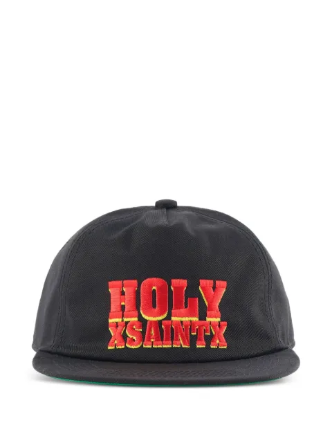 SAINT MXXXXXX embroidered flat-peak cap Black SM25FHR1089BK