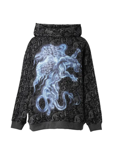 Casella Meyer jacquard panther hoodie Black CM25SHD01