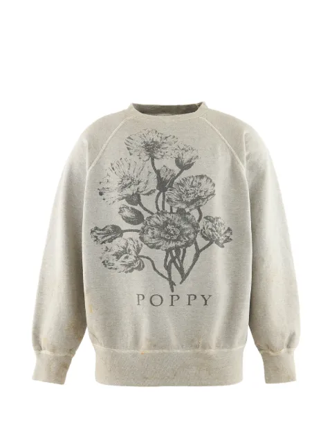 SAINT MXXXXXX flower-print sweatshirt Grey SM24FYS1032GR