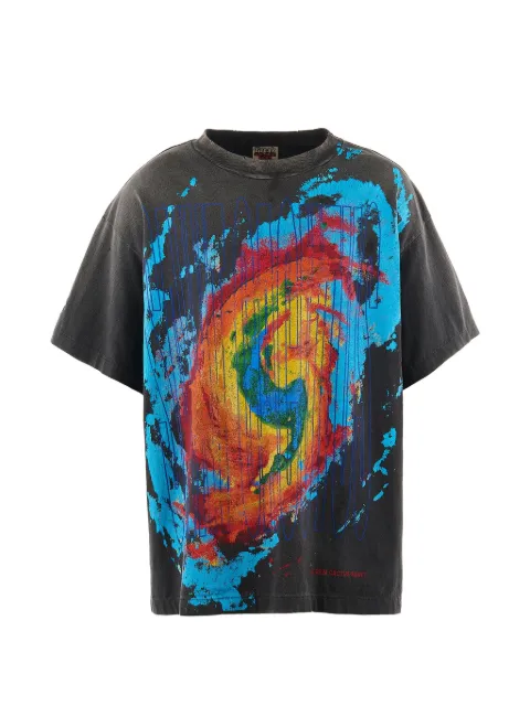 SAINT MXXXXXX graphic-print T-shirt Black SM24FC05BK