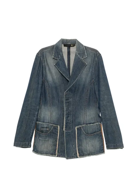 Roberto Cavalli Vintage 2000s notch-lapel denim jacket Blue RC280BHT