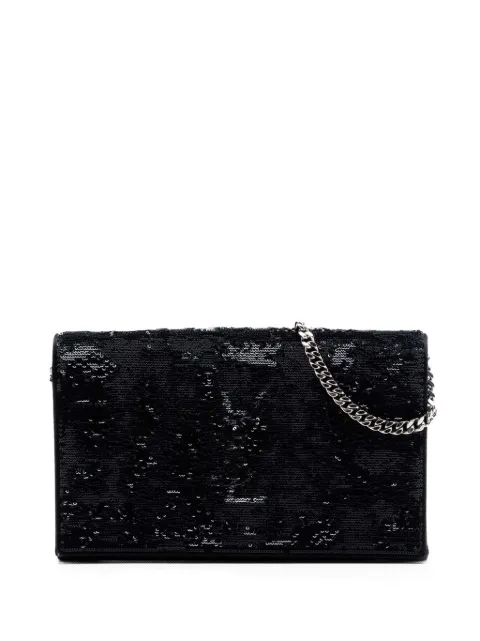 Saint Laurent Pre-Owned 2017 Sequin Monogram Kate Wallet on Chain crossbody bag Black SJ1FBGOVGJQ1RFMY