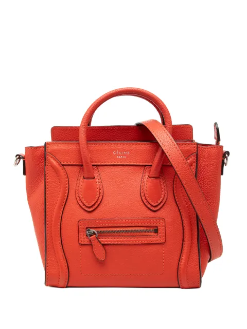 Celine Pre-Owned 2012 Nano Leather Luggage Tote satchel Orange 6GF1A24FIVX8TGXB