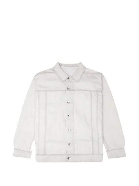 Rick Owens DRKSHDW Jumbo Worker denim jacket White DU01F4761DMW51