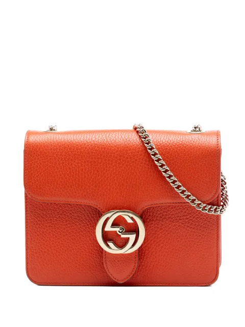 Gucci Pre-Owned 2016-2026 Small Dollar Calfskin Interlocking G crossbody bag Orange ML8PY78OOV4JS53L