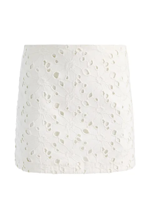 alice + olivia Riley broderie-anglaise skirt White CD605D81303