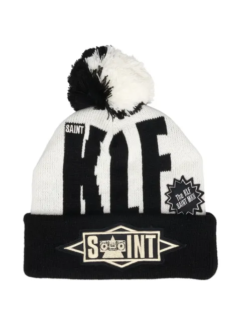 SAINT MXXXXXX The KLF pompom beanie hat White SM25FHR1C13WH