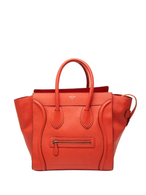 Celine Pre-Owned 2013 Mini Leather Luggage tote bag Orange KAEOYT076KDTJ2GS
