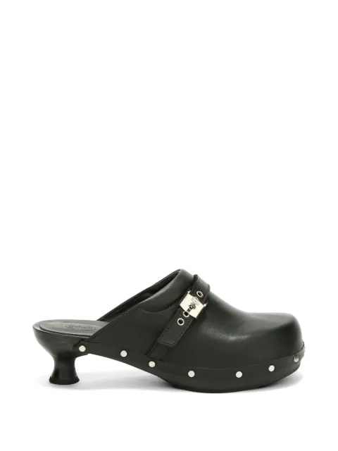 Scholl stud-embellished buckle-strap mules Black F012431004