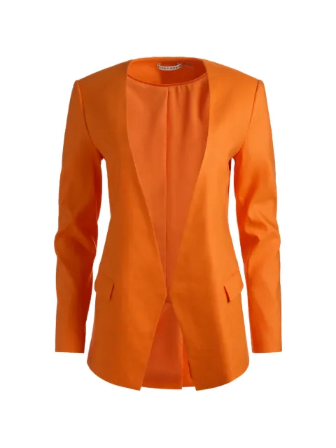 alice + olivia collarless angled blazer Orange CC605418206