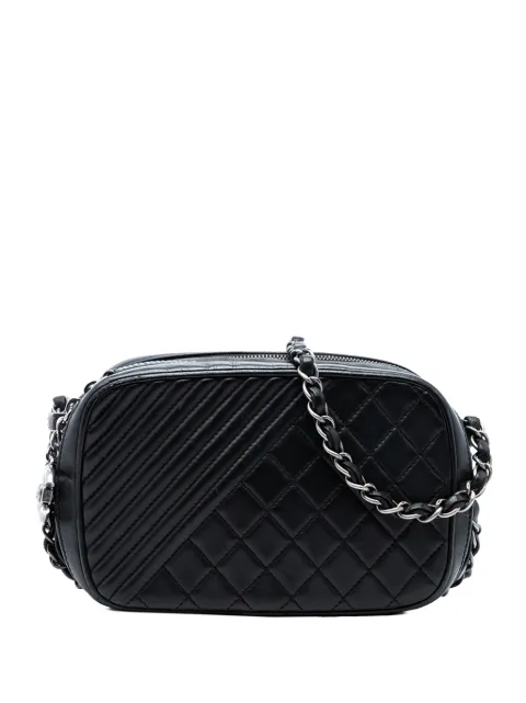 CHANEL Pre-Owned 2014-2015 Mini Quilted Lambskin Coco Boy Camera Bag crossbody bag Black FQVESC9Q84Y71AB3