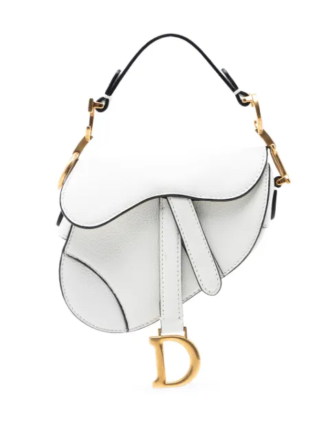 Christian Dior Pre-Owned 2021 Micro Goatskin Saddle Bag satchel White D95FC9EO9C06HKT5
