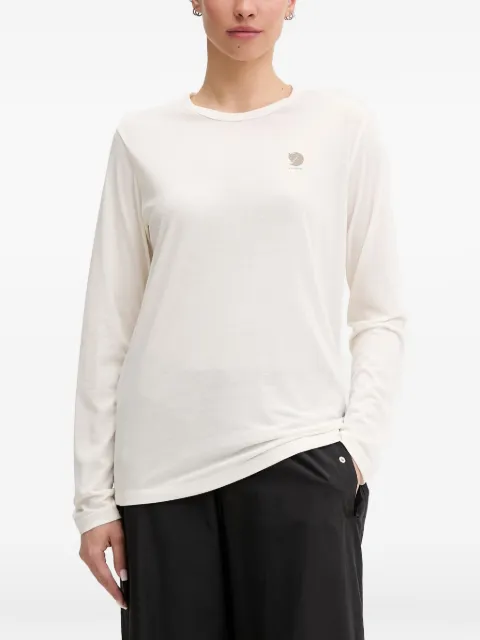 Fjällräven logo-print long-sleeve T-shirt White F14600276