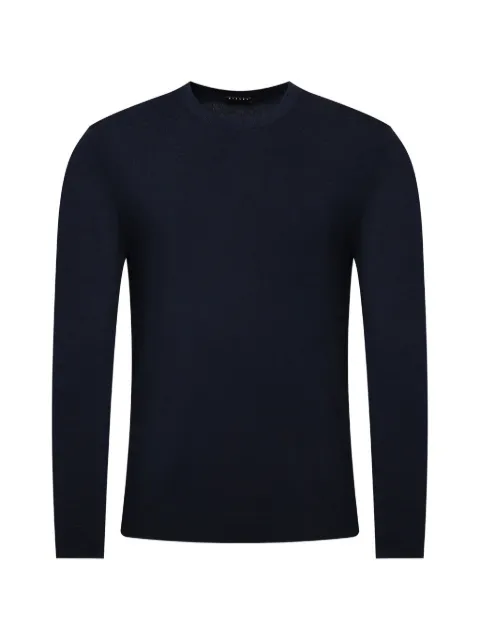 Sisley ribbed crew-neck sweater Blue 10F2S1C78