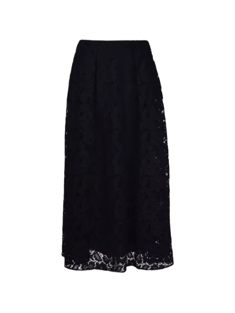Elie Saab floral-embroidered midi skirt Black 13701BLACK