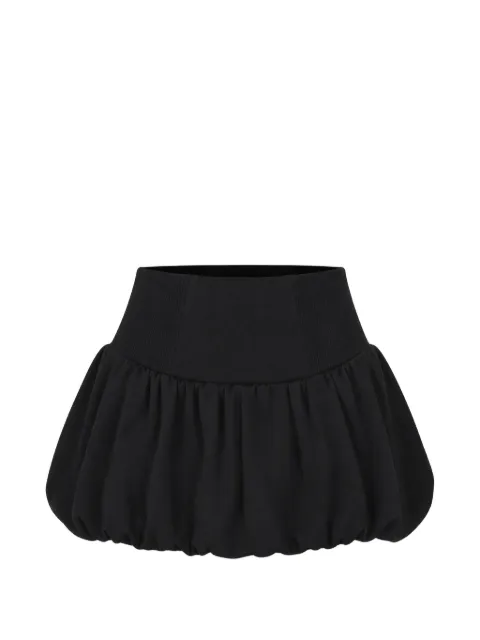 Fleur Du Mal bubble-hem gathered mini skirt Black SK02150100