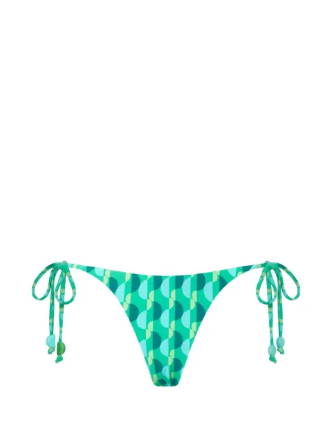 Seafolly Sorrento printed tie-side bikini bottoms Green 40651277
