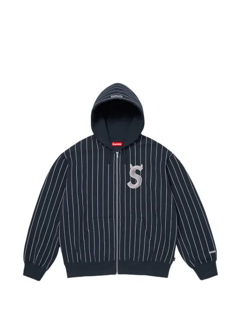 Supreme Devil S pinstriped hoodie Blue SU27309