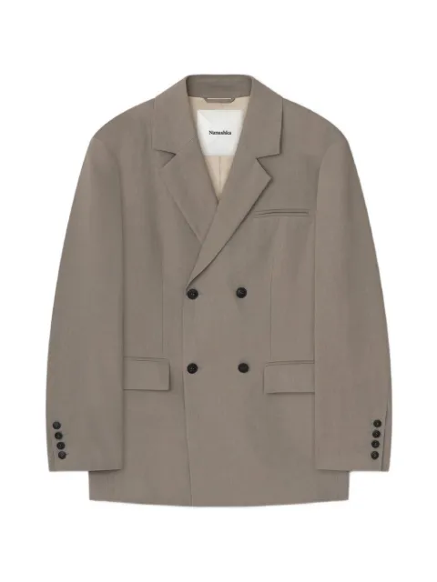 Nanushka boxy double-breasted blazer Grey NW26SSOW26591