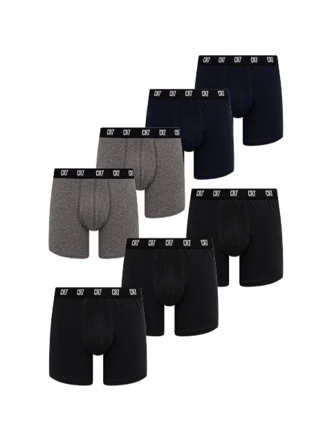 CR7 CRISTIANO RONALDO logo-waistband boxer briefs (set of seven) Black 812749