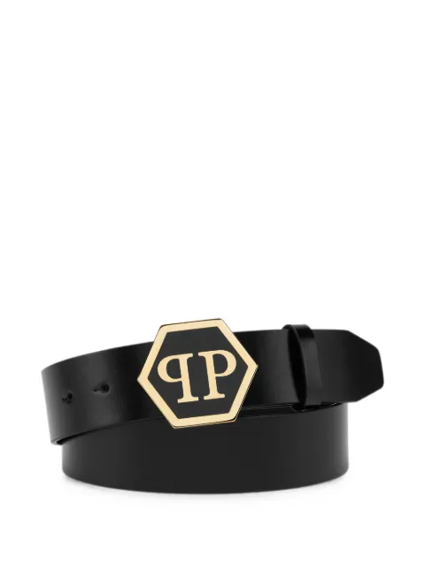 Philipp Plein leather belt Hexagon Black UAFAMVA0700PLE010N