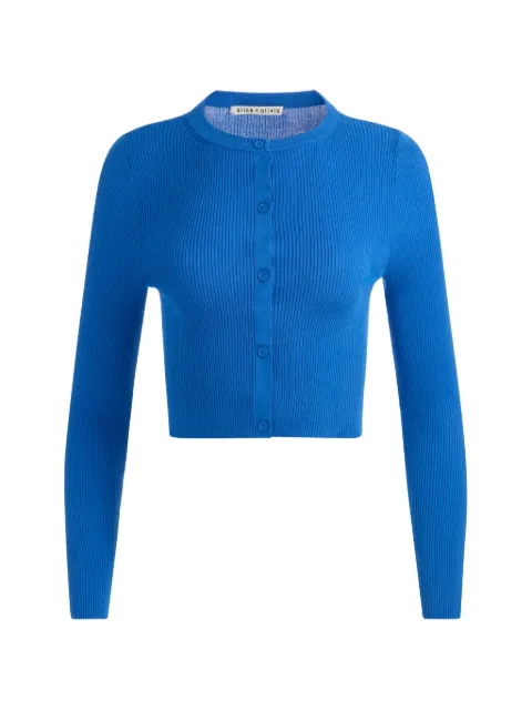 alice + olivia Carson ribbed-knit cardigan Blue CC605547701