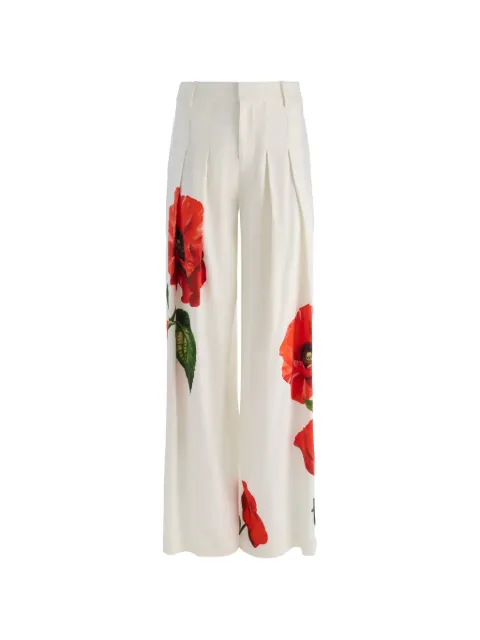 alice + olivia Blaire pleated trousers White CC605P19106
