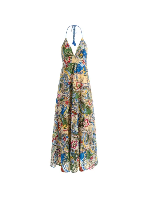 alice + olivia Karolina tiered paisley-print dress Yellow CC605P26502