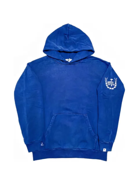 Warren Lotas Love Hate graphic-print hoodie Blue WL044
