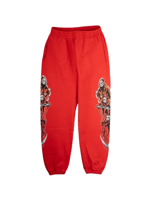 Warren Lotas Three Reapers Valentine track pants Red WL058