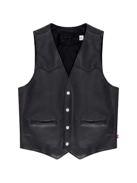 Denim Tears Tracy’s King Tut leather waistcoat Black DT609