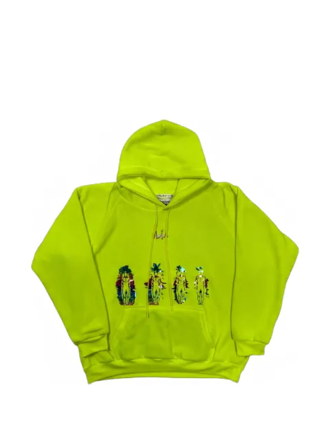 Advisory Board Crystals graphic-print hoodie Green ABC008