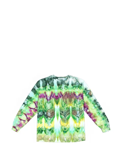 Advisory Board Crystals tie-dye glitter-print T-shirt Green ABC004