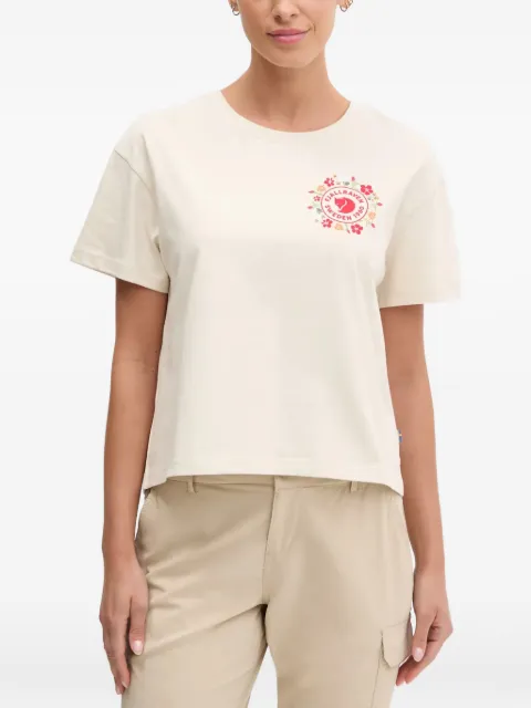 Fjällräven Fjällblomster-logo cotton T-shirt Neutrals F14600213