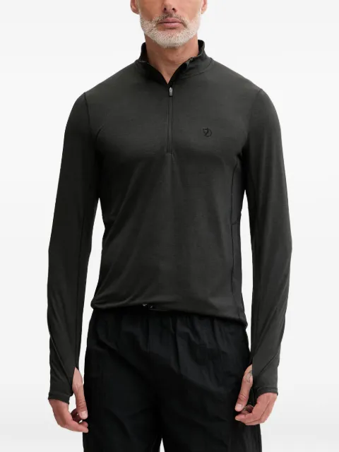 Fjällräven Abisko quarter-zip logo-embroidered sweatshirt Black F12600322