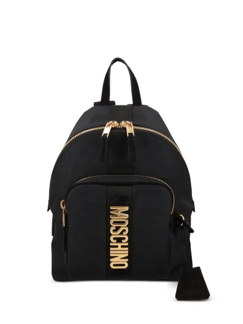 Moschino logo-lettering front-pocket backpack Black MC4609PP1OO2