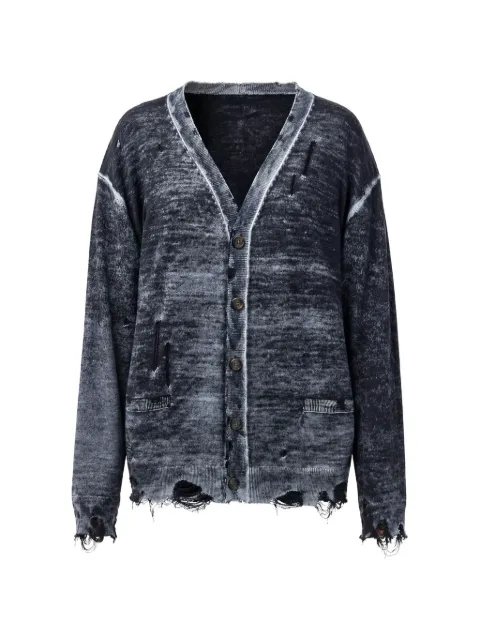 R13 distressed cardigan Black R13WY200