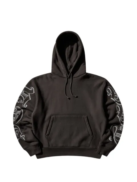 Stüssy graphic-sleeve hoodie Brown 118605
