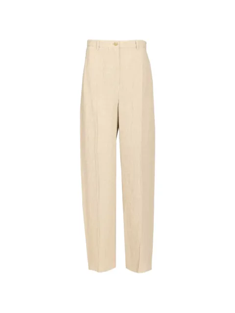 Emporio Armani pressed-crease straight-leg trousers Neutrals EW004375TE15797