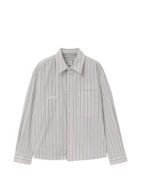 Wooyoungmi striped embroidered shirt Neutrals W261SH10