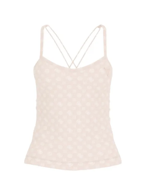 GUESS USA scoop-neck monogram-print top Pink V5YP11MC03W