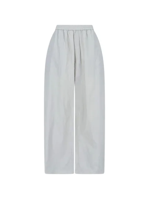 MM6 Maison Margiela crinkled wide-leg trousers Grey S52KA0542M35732