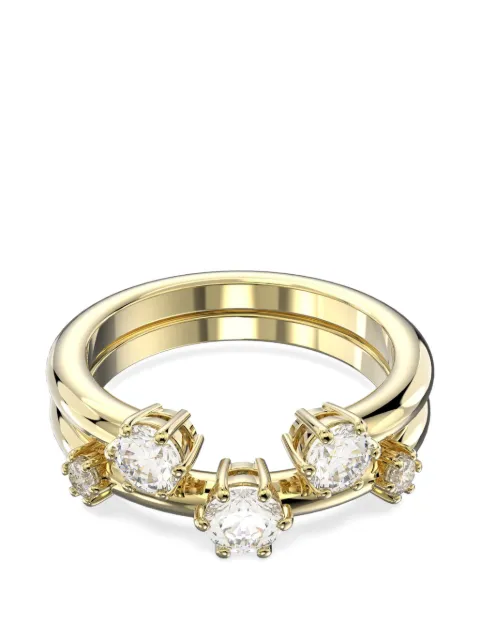 Swarovski Constella zirconia-embellished rings (set of two) Gold 5640964