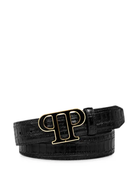 Philipp Plein leather belt PP Cocco Black UAFAMVA0999PLE010N