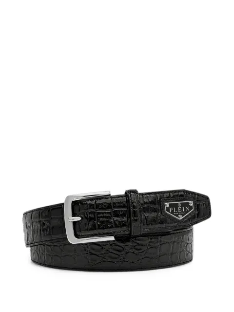 Philipp Plein leather belt triangle cocco Black UAFAMVA0995PLE010N