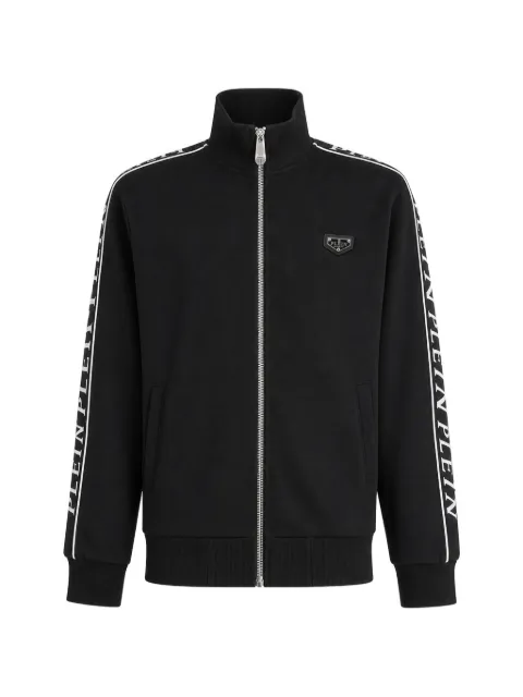 Philipp Plein jogging jacket logo-tape Black UAFCMJB4097PTE180N