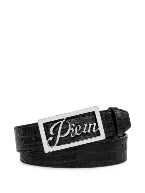 Philipp Plein saffiano-leather belt Cocco Black UAFAMVA0992PLE010N