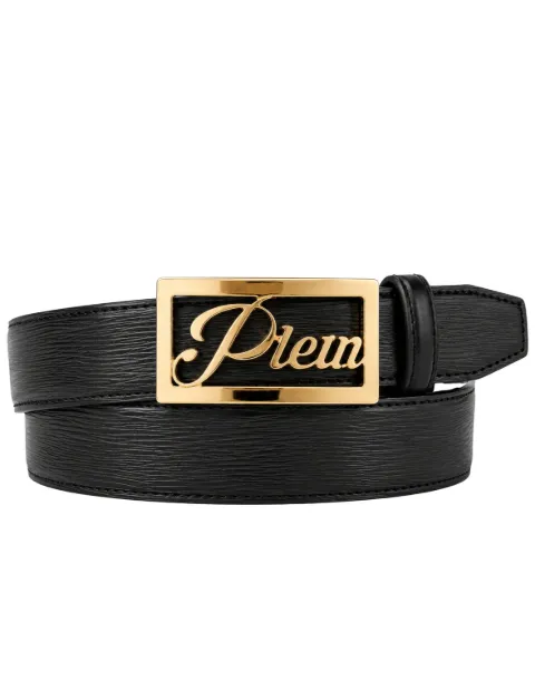 Philipp Plein saffiano-leather belt Black UAFAMVA0838PLE010N
