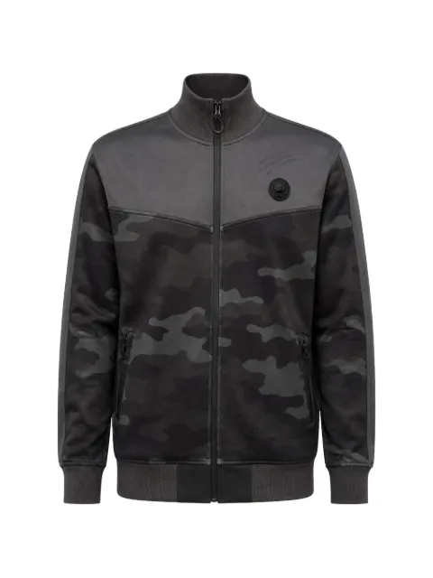 Plein Sport camouflage-print tracksuit jacket Black FAFCMJB4011STE003N