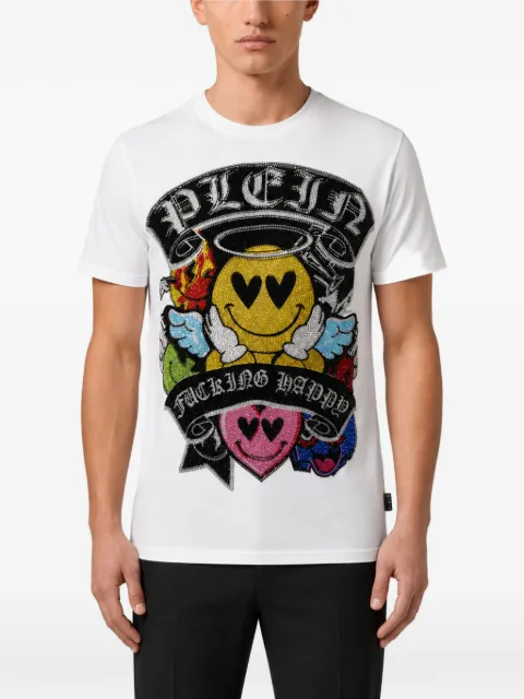 Philipp Plein jersey T-shirt Plein Smile White UAFCMTK9403PJY002N